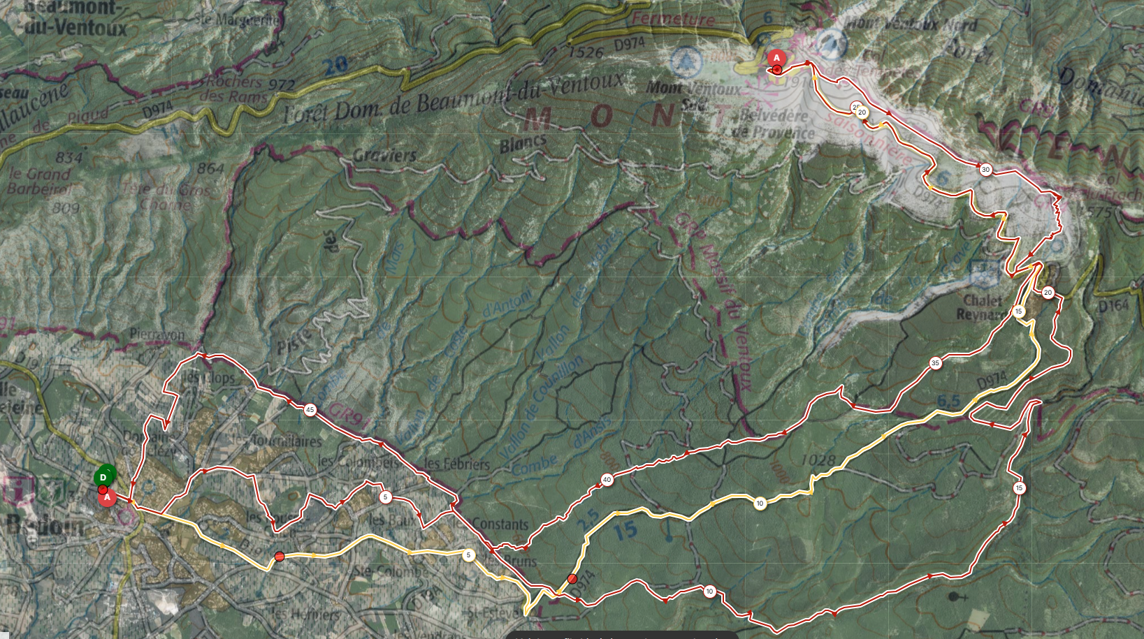Carte du parcours Full Bike