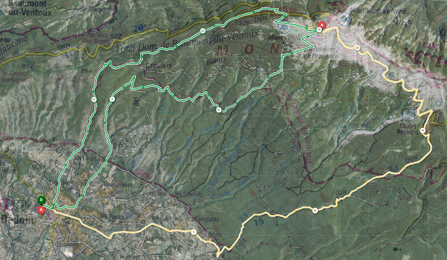 Carte du parcours Run & Bike